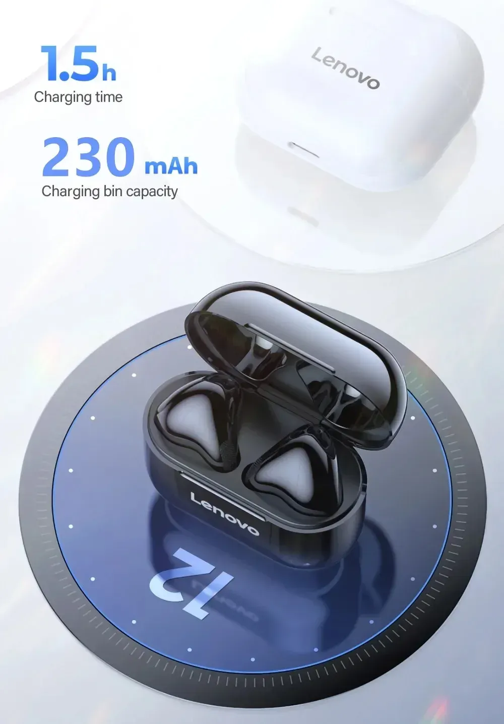 LP40 Bluetooth V5.0 Earphones Wireless Earbuds, Anti-sweat Lightweight Headphones for Smart Phone, Laptop, Computer - Perfect for Calls and Music showcase 14