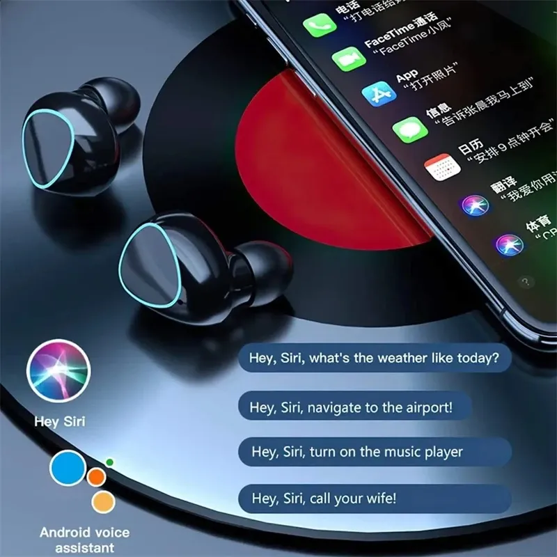 M10 Original Wireless Bluetooth Headphones with Mic, LED Display Earbuds & Charger Box - True Wireless Stereo Earphones for Calls & Music thumbnail 3