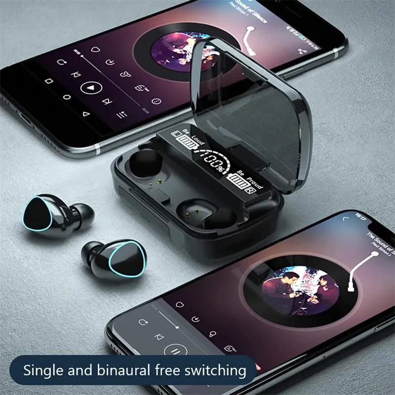 M10 Original Wireless Bluetooth Headphones with Mic, LED Display Earbuds & Charger Box - True Wireless Stereo Earphones for Calls & Music showcase 11