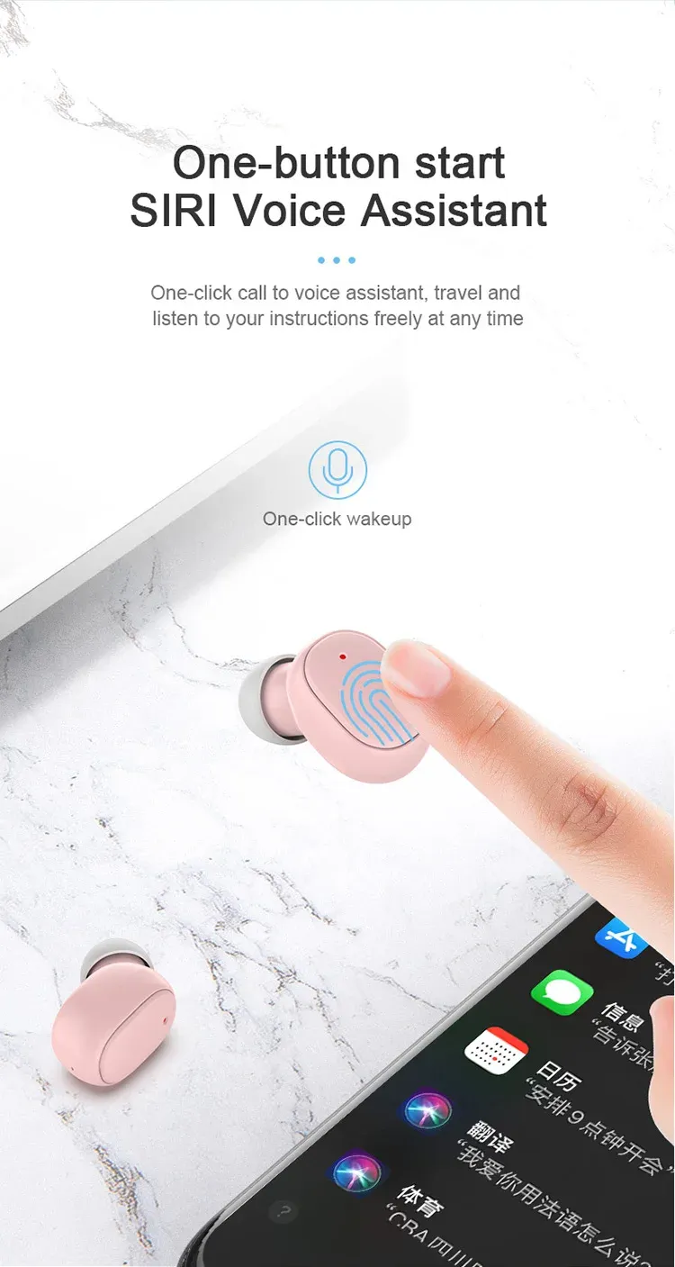Original A6S TWS Wireless Earbuds Bluetooth 5.0 Headphones with Charging Case, Sport Stereo In-Ear Earphones for Xiaomi, Huawei, iPhone showcase 5