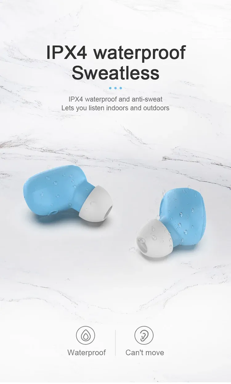 Original A6S TWS Wireless Earbuds Bluetooth 5.0 Headphones with Charging Case, Sport Stereo In-Ear Earphones for Xiaomi, Huawei, iPhone showcase 8