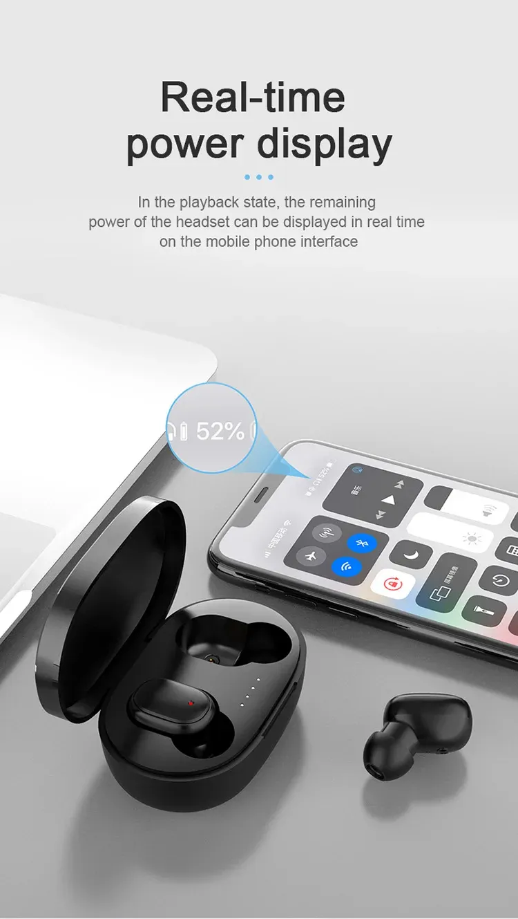 Original A6S TWS Wireless Earbuds Bluetooth 5.0 Headphones with Charging Case, Sport Stereo In-Ear Earphones for Xiaomi, Huawei, iPhone showcase 10