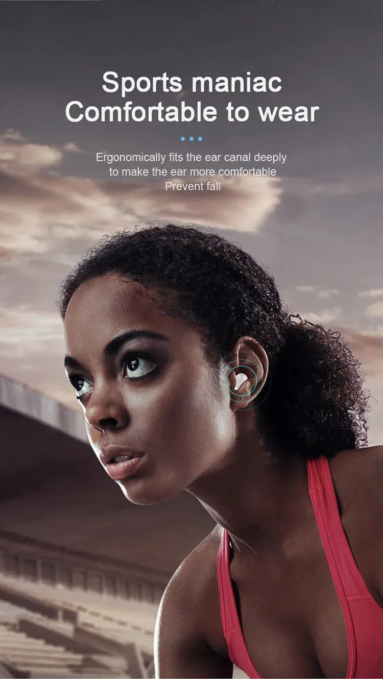 Original A6S TWS Wireless Earbuds Bluetooth 5.0 Headphones with Charging Case, Sport Stereo In-Ear Earphones for Xiaomi, Huawei, iPhone showcase 6