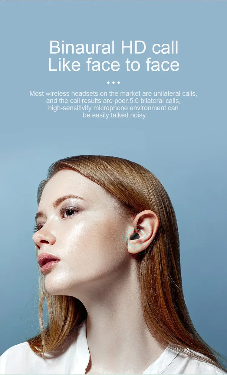 Original A6S TWS Wireless Earbuds Bluetooth 5.0 Headphones with Charging Case, Sport Stereo In-Ear Earphones for Xiaomi, Huawei, iPhone showcase 3