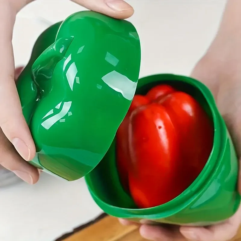 Creative Food Storage Containers for Kitchen - Sealed Plastic Crisper Organizer for Vegetables, Fruits, Onions, Garlic, and Green Peppers - Reusable & Odor-Trapping Fridge Saver thumbnail 3