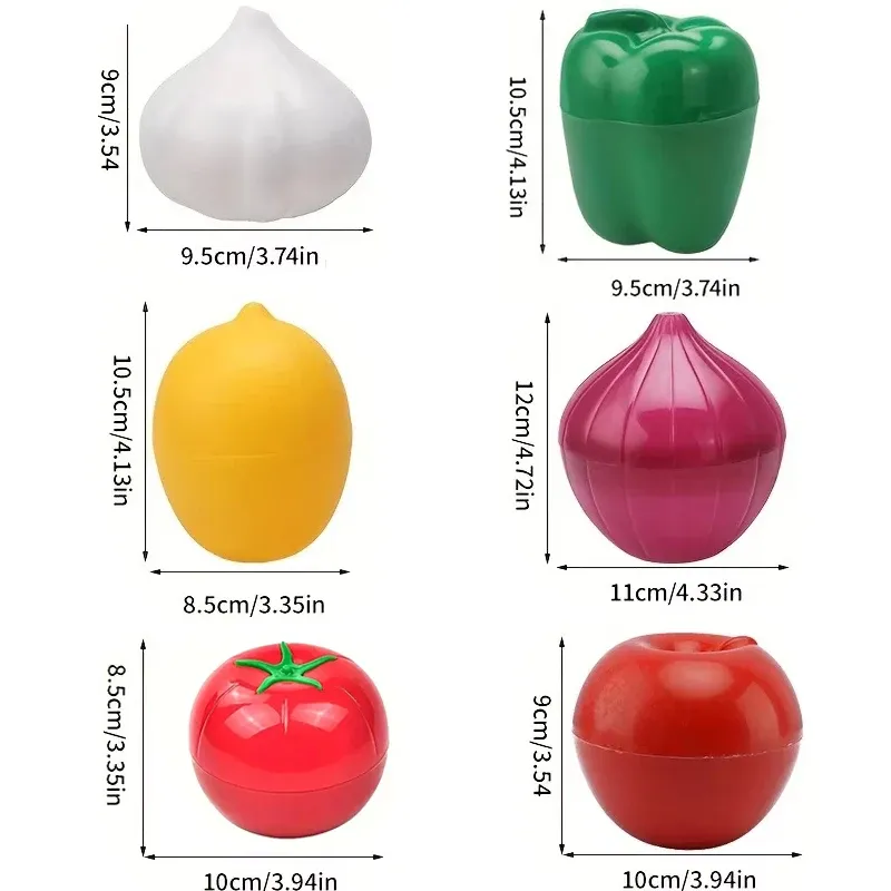 Creative Food Storage Containers for Kitchen - Sealed Plastic Crisper Organizer for Vegetables, Fruits, Onions, Garlic, and Green Peppers - Reusable & Odor-Trapping Fridge Saver thumbnail 6