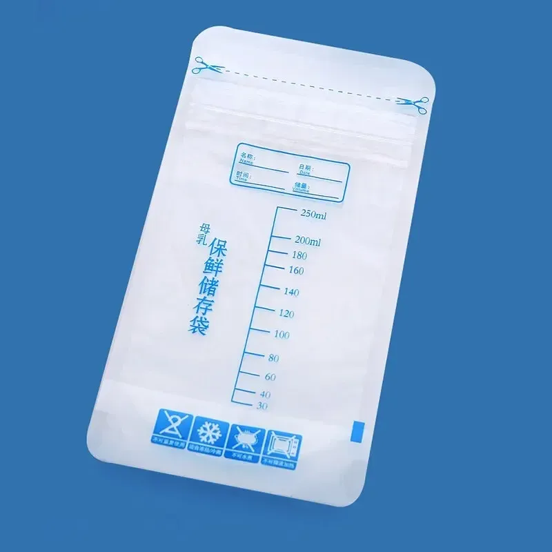 250ml Self-Standing Breastmilk Storage Bags - Leak-Proof, BPA-Free Baby Food Freezer Containers with Date/Time/Amount Record Section, 30 Count showcase 5