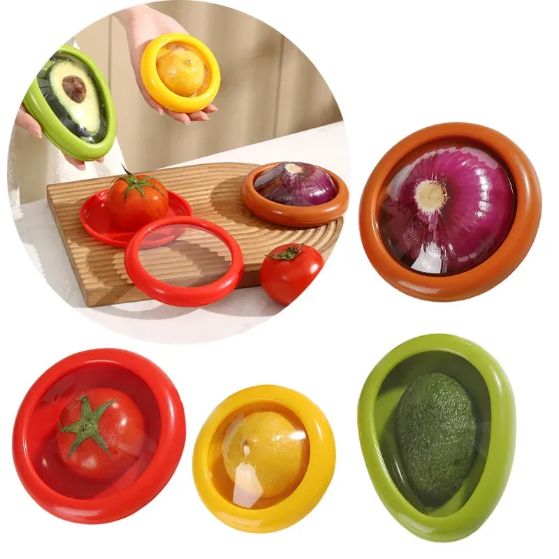 Reusable Fruit Saver Box with Retractable Film Lid - Kitchen Storage Container for Fresh Produce, Reduces Waste, Easy Seal & Clean thumbnail 1