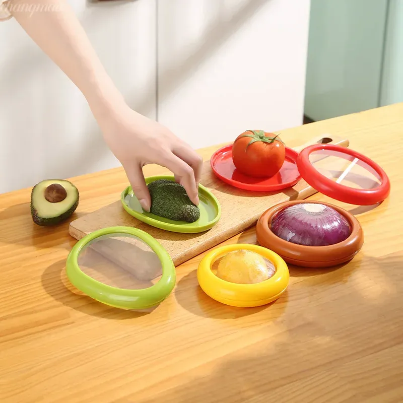 Reusable Fruit Saver Box with Retractable Film Lid - Kitchen Storage Container for Fresh Produce, Reduces Waste, Easy Seal & Clean thumbnail 2