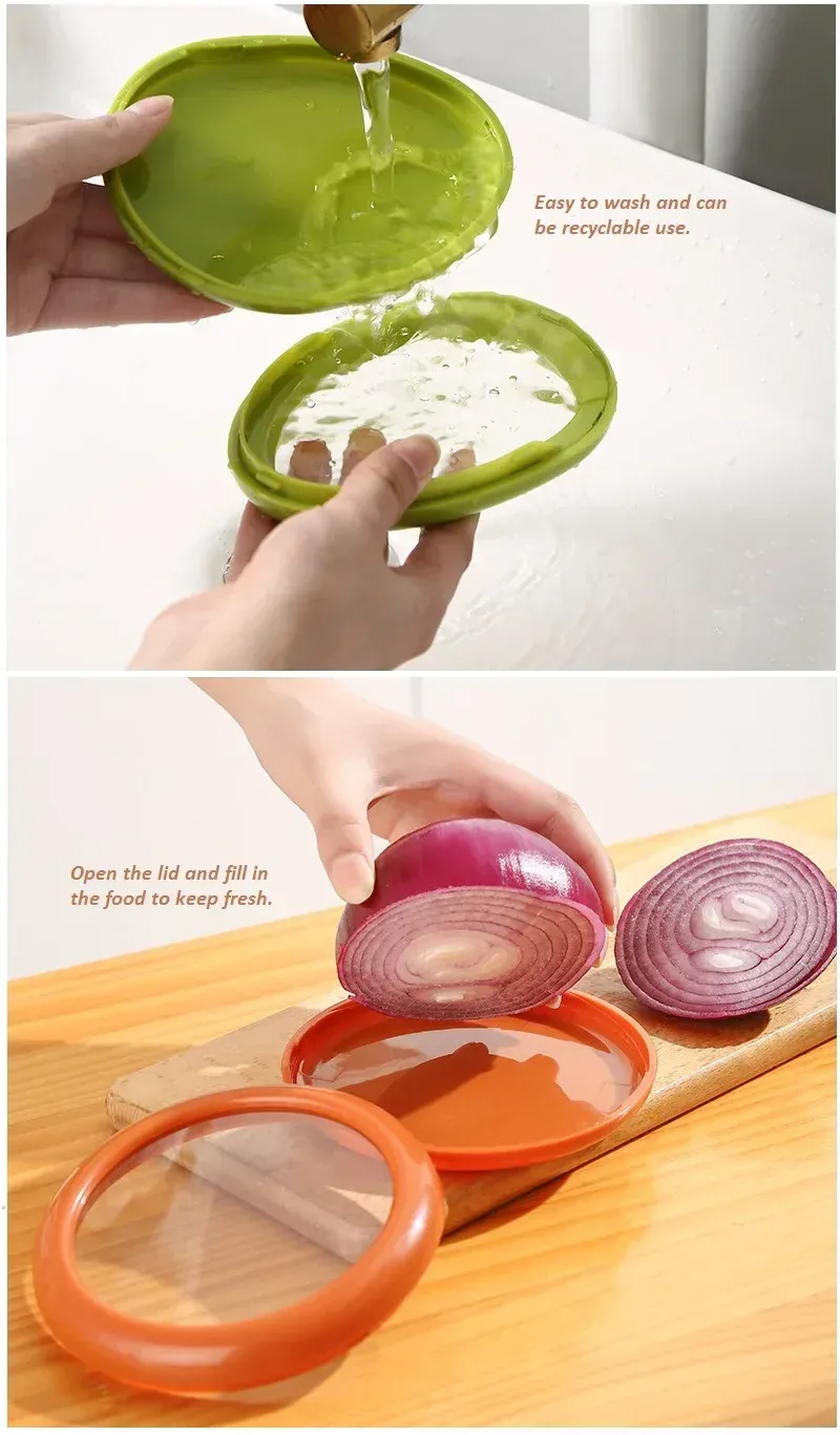 Reusable Fruit Saver Box with Retractable Film Lid - Kitchen Storage Container for Fresh Produce, Reduces Waste, Easy Seal & Clean showcase 8
