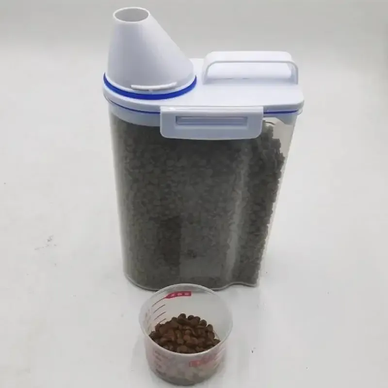 Airtight Pet Food Storage Container with Measuring Cup, Waterproof Portable Bucket Dispenser and Handle for Dry Kibble, Ideal for Dog and Cat Owners in Ghana showcase 7