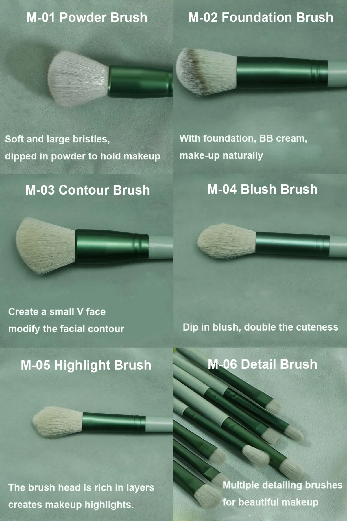 13-Piece Professional Makeup Brush Set for Women - Soft Cosmetic Tools for Eyeshadow, Foundation, Blush, and More - Includes Bag showcase 4