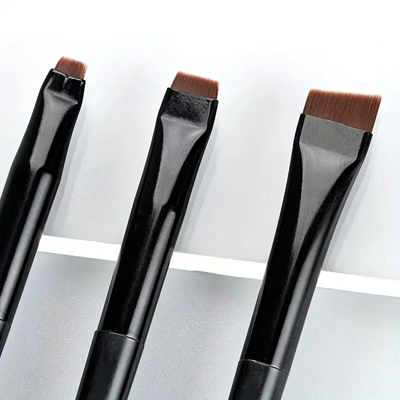 3-Piece Professional Makeup Brush Set: Sickle Eyeliner, Fine Angled Eyebrow, Ultra-Fine Eyeshadow Brushes for Precision Application thumbnail 3