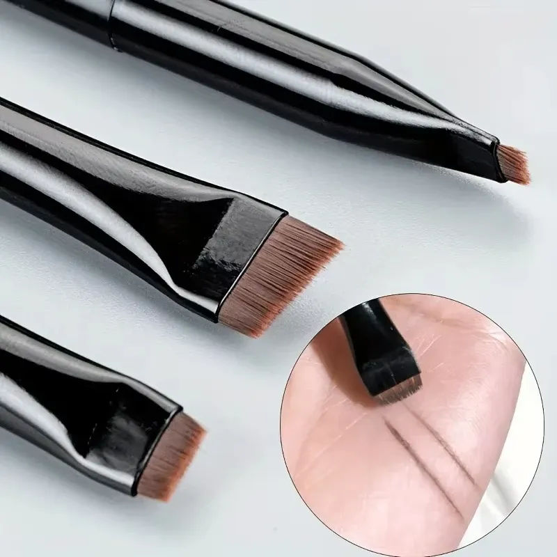 3-Piece Professional Makeup Brush Set: Sickle Eyeliner, Fine Angled Eyebrow, Ultra-Fine Eyeshadow Brushes for Precision Application showcase 6