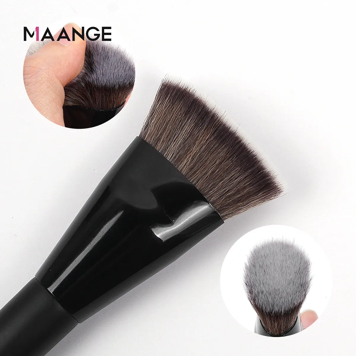 MAANGE Flat Top Foundation Brush with Box - Synthetic Hair, Skin-Friendly, Portable Makeup Tool for Powder, Blush, Concealer - Professional Kabuki Blending showcase 5