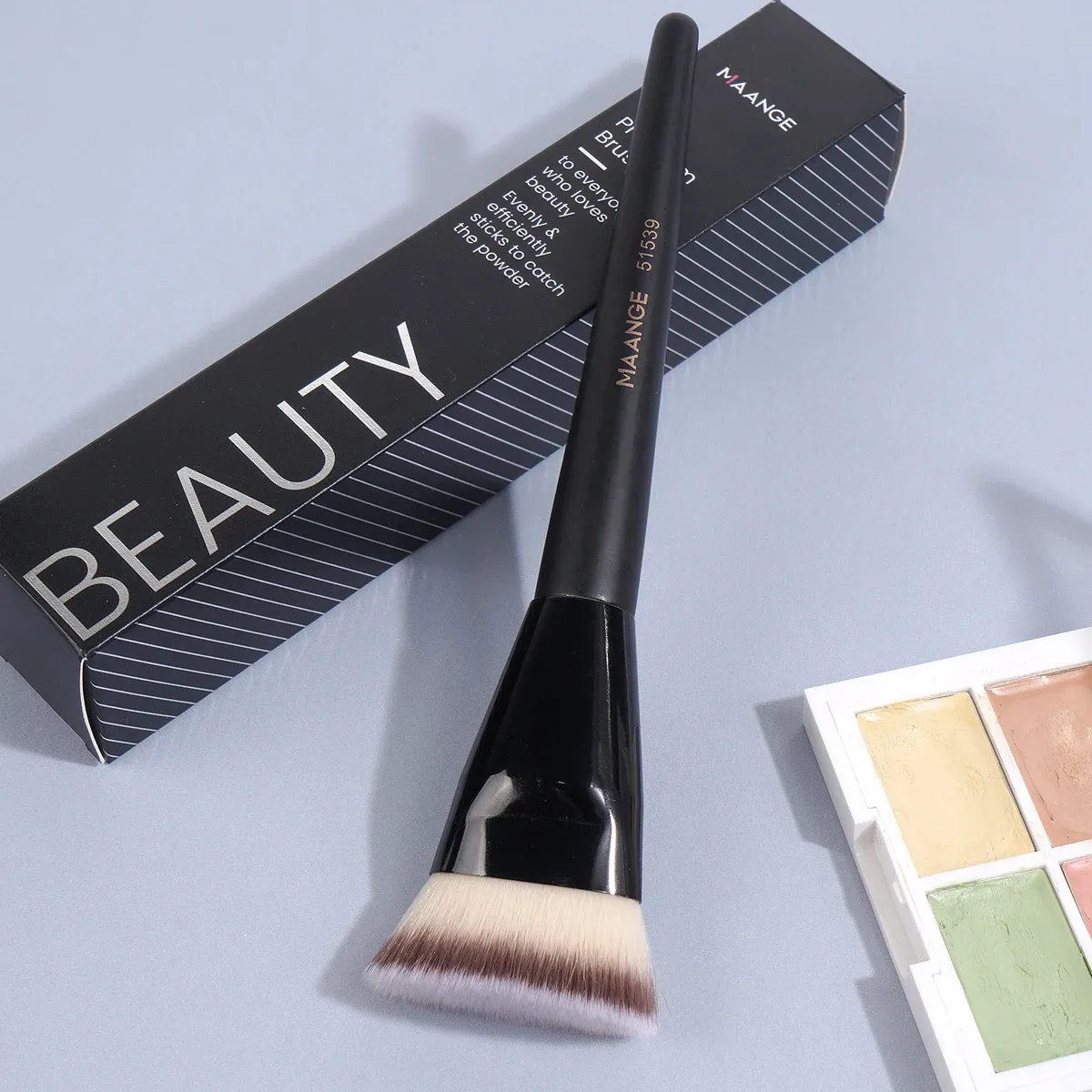 MAANGE Flat Top Foundation Brush with Box - Synthetic Hair, Skin-Friendly, Portable Makeup Tool for Blush, Concealer, and Powder Application showcase 7