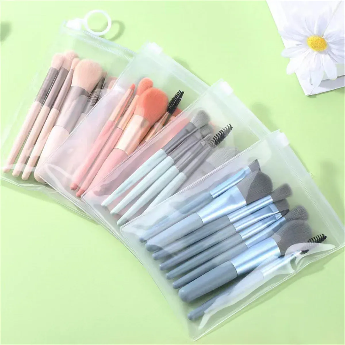 8Pcs Soft Fluffy Makeup Brushes Set for Foundation, Blush, Powder, Eyeshadow - Professional Kabuki Blending Beauty Tool Kit showcase 1