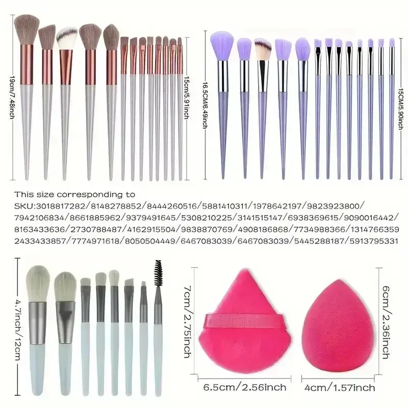 Professional 10-Piece Makeup Brush Set: Soft Fluffy Kabuki Blending Foundation Powder Eyeshadow Cosmetic Beauty Tools with Storage Bag showcase 4