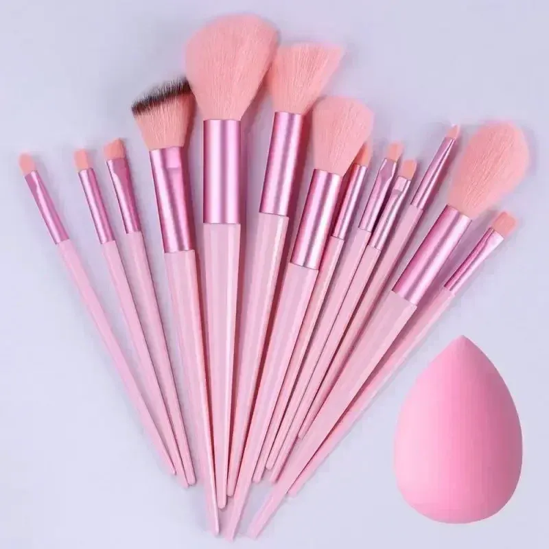 Professional 10-Piece Makeup Brush Set: Soft Fluffy Kabuki Blending Foundation Powder Eyeshadow Cosmetic Beauty Tools with Storage Bag showcase 5