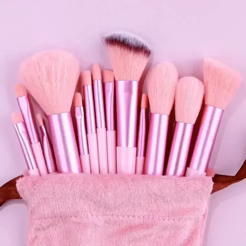 Professional 10-Piece Makeup Brush Set: Soft Fluffy Kabuki Blending Foundation Powder Eyeshadow Cosmetic Beauty Tools with Storage Bag showcase 7