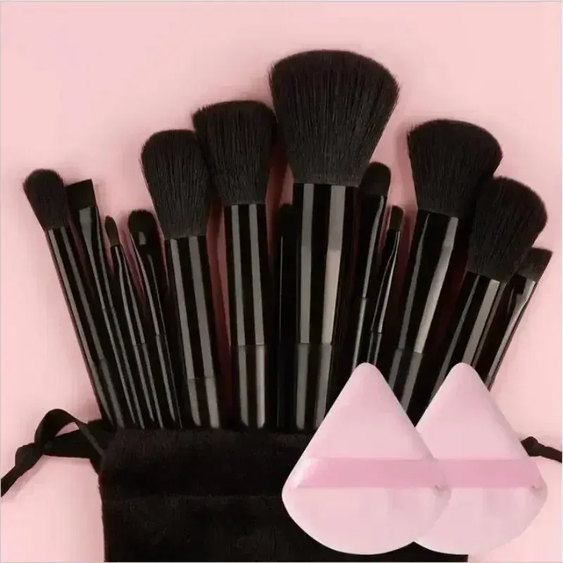 Professional 10-Piece Makeup Brush Set: Soft Fluffy Kabuki Blending Foundation Powder Eyeshadow Cosmetic Beauty Tools with Storage Bag showcase 11