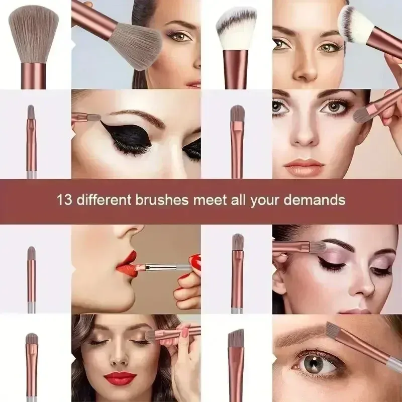 Professional Vegan Makeup Brush Set: 5-Piece Soft Kabuki & Blending Tools for Flawless Foundation, Contour, and Baking Application - Cruelty-Free Salon Quality thumbnail 4