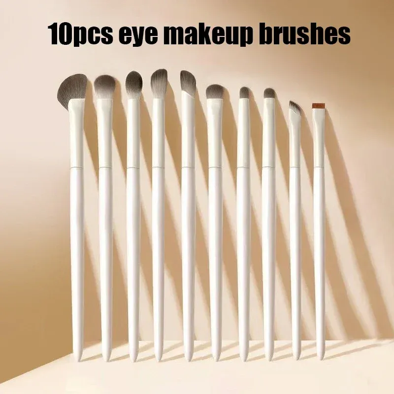 10pcs Natural Eye Makeup Brushes Set - Ultra Soft Eyeshadow & Eyeliner Tools for Professional & Beginner Makeup Application showcase 10