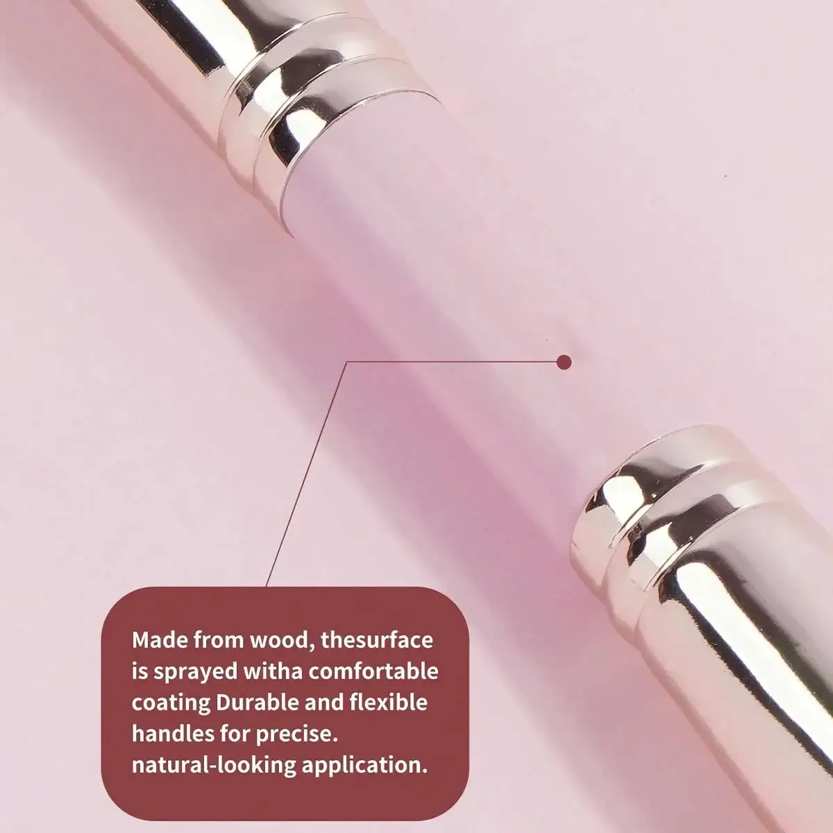 4pcs Dual-Ended Makeup Brush Set with Box | Wool Fiber Foundation, Powder, Blush, Eyeshadow Brushes | Beginner Travel Kit | Chemical-Free thumbnail 3
