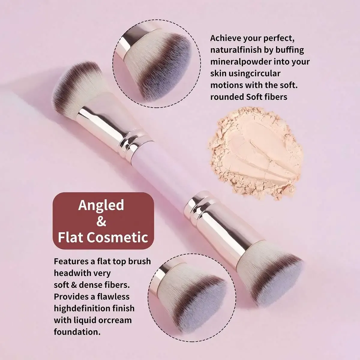 4pcs Dual-Ended Makeup Brush Set with Box | Wool Fiber Foundation, Powder, Blush, Eyeshadow Brushes | Beginner Travel Kit | Chemical-Free thumbnail 4