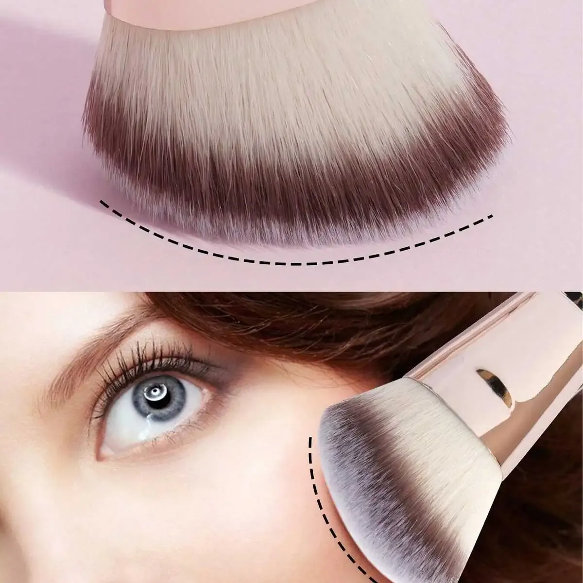 4pcs Dual-Ended Makeup Brush Set with Box | Wool Fiber Foundation, Powder, Blush, Eyeshadow Brushes | Beginner Travel Kit | Chemical-Free showcase 8