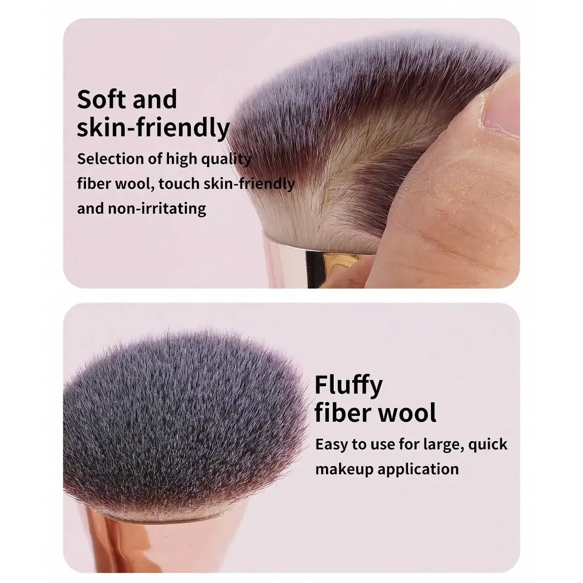 4pcs Dual-Ended Makeup Brush Set with Box | Wool Fiber Foundation, Powder, Blush, Eyeshadow Brushes | Beginner Travel Kit | Chemical-Free showcase 7