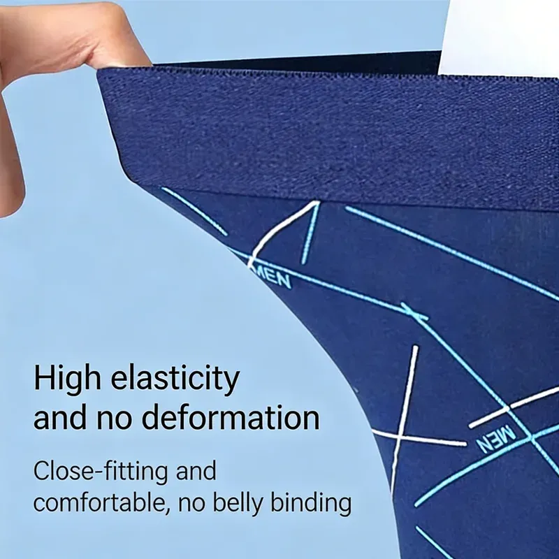 4pcs Men's Underwear Boxer Briefs - Comfortable Soft Fashionable Daily Print Sporty Breathable Intimate Apparel showcase 4