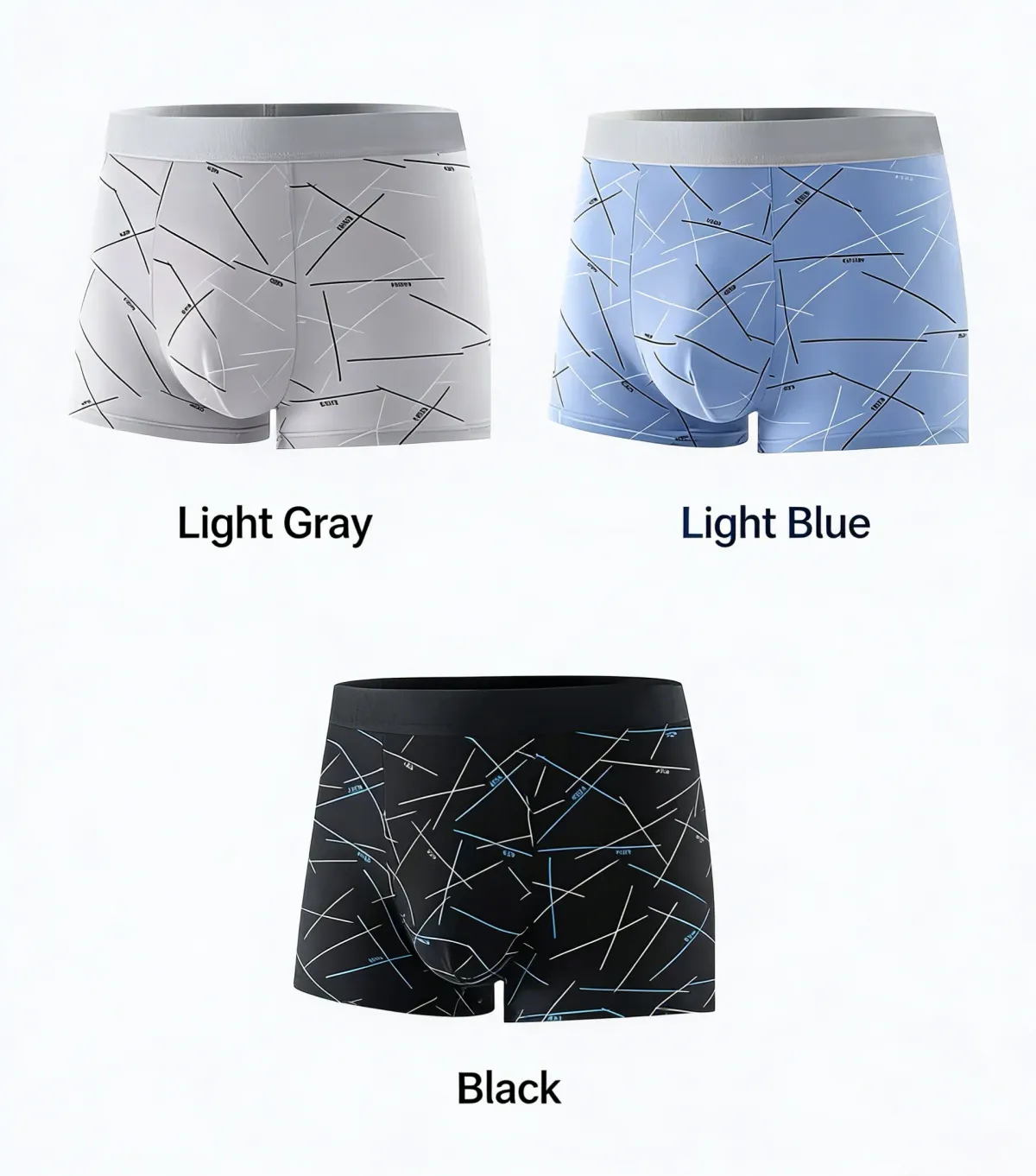 4pcs Men's Underwear Boxer Briefs - Comfortable Soft Fashionable Daily Print Sporty Breathable Intimate Apparel showcase 7
