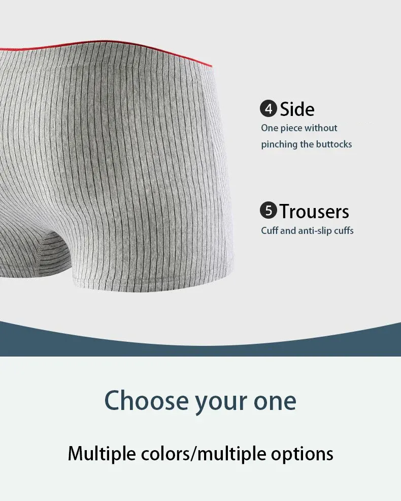 4-Pack Men's Striped Boxer Briefs - Soft, Breathable, Comfortable Cotton Underwear for Casual Everyday Wear showcase 11