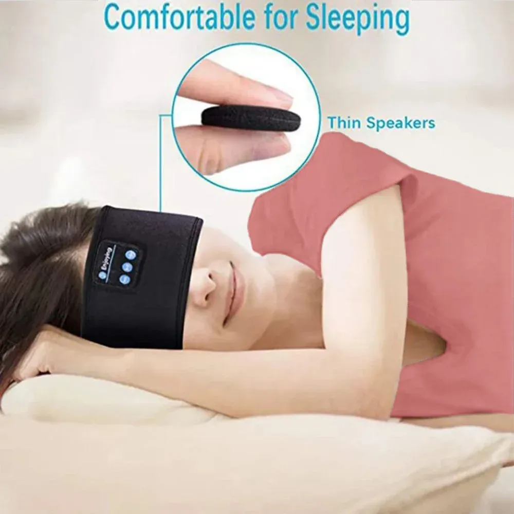 Wireless Bluetooth Sleep Headband with Eye Mask - Soft Music Headset for Sleeping, Sports, Yoga, Running thumbnail 3