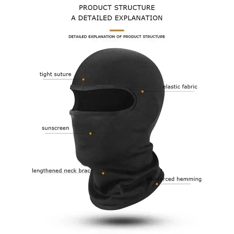 Summer Tactical Balaclava Face Mask Cooling Neck Gaiter for Men & Women, Sun Protection Hiking Cycling Motorcycle Helmet Hood, Breathable Lightweight Scarf thumbnail 5