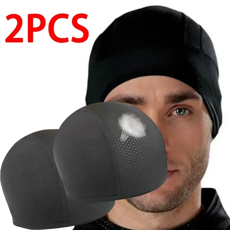 Quick Dry Motorcycle Helmet Inner Cap Hat - Breathable Beanie for Racing & Motocross, Lightweight & Stretchy Polyester Spandex Blend for Men & Women thumbnail 1
