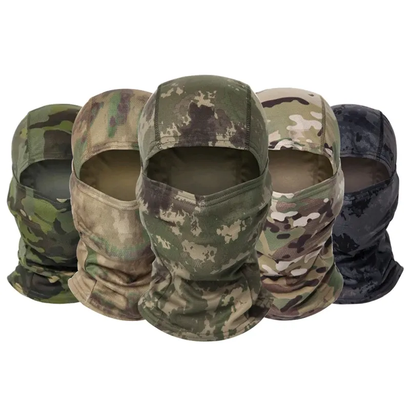 Camouflage Balaclava Full Face Mask for Outdoor Sports - Ideal for Cycling, Hunting, Hiking, Skiing, and Motorcycle Helmet Inner Cap - Image 1