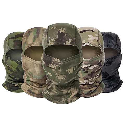 Camouflage Balaclava Full Face Mask for Outdoor Sports - Ideal for Cycling, Hunting, Hiking, Skiing, and Motorcycle Helmet Inner Cap
