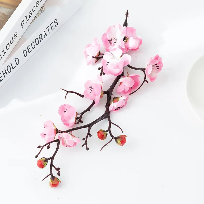Artificial Plum Blossom Bonsai Tree - Lifelike Silk Flowers in Pot for Home, Office, and Event Decor - Realistic Fake Plant for Year-Round Beauty showcase 12