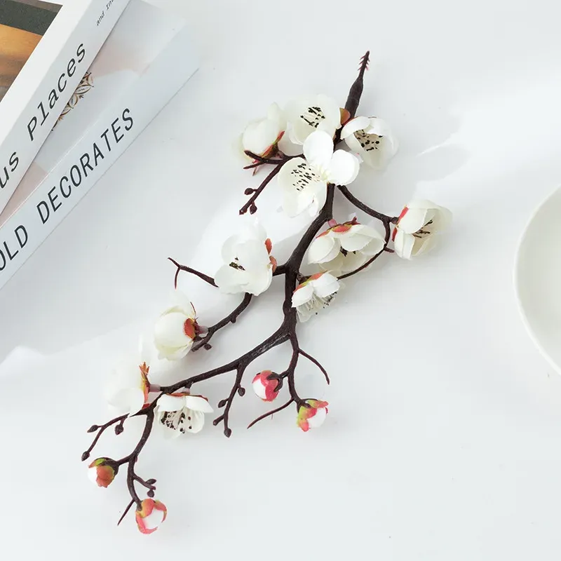 Artificial Plum Blossom Bonsai Tree - Lifelike Silk Flowers in Pot for Home, Office, and Event Decor - Realistic Fake Plant for Year-Round Beauty showcase 11