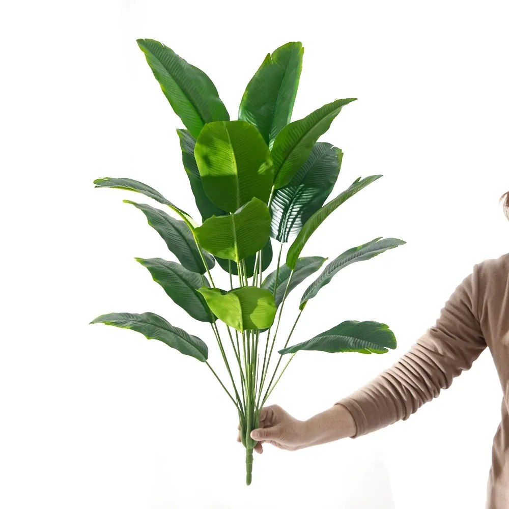 Large Artificial Tropical Palm Tree - Realistic Fake Banana Plant Leaves, Real Touch Plastic Monstera for Home Garden Party Decor showcase 6