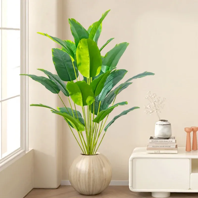 Large Artificial Tropical Palm Tree - Realistic Fake Banana Plant Leaves, Real Touch Plastic Monstera for Home Garden Party Decor showcase 2