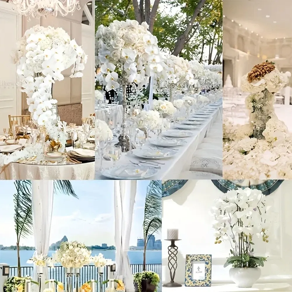 2PCS Artificial Orchid Flower Set - 69cm Tall Real Touch Phalaenopsis Stems with 9 Heads Each, Perfect for Home Decor, Wedding Centerpieces, and Indoor Vase Arrangements showcase 4