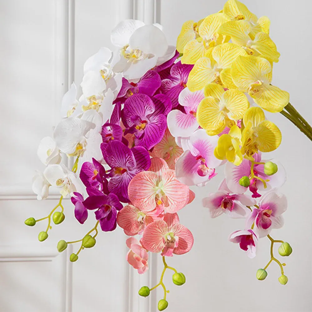 2PCS Artificial Orchid Flower Set - 69cm Tall Real Touch Phalaenopsis Stems with 9 Heads Each, Perfect for Home Decor, Wedding Centerpieces, and Indoor Vase Arrangements showcase 1