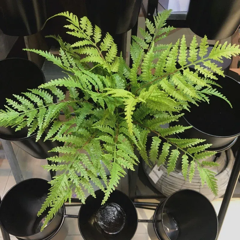 Artificial Persian Fern Leaves Plant - 7 Branch Green Fake Plant for Home Bedroom Party Decoration, 43cm DIY Floral Arrangement Accessory showcase 2