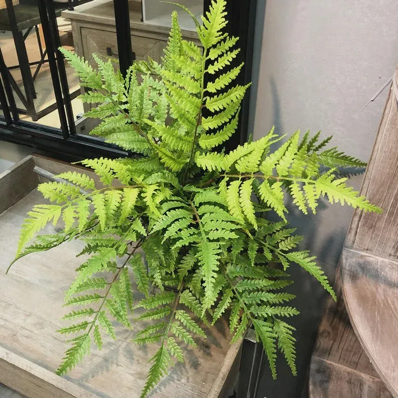 Artificial Persian Fern Leaves Plant - 7 Branch Green Fake Plant for Home Bedroom Party Decoration, 43cm DIY Floral Arrangement Accessory thumbnail 4
