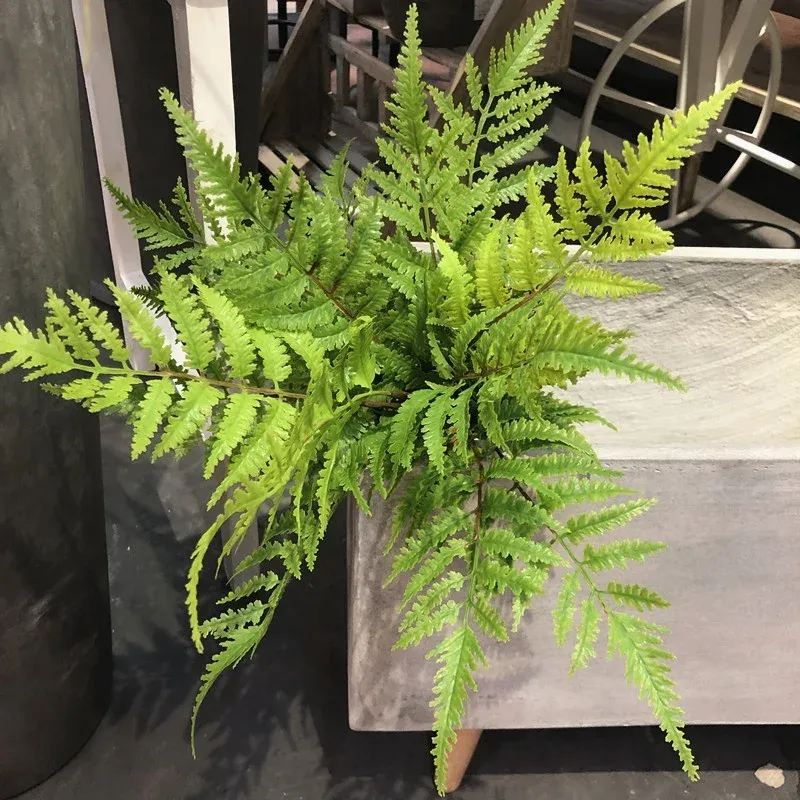 Artificial Persian Fern Leaves Plant - 7 Branch Green Fake Plant for Home Bedroom Party Decoration, 43cm DIY Floral Arrangement Accessory showcase 8