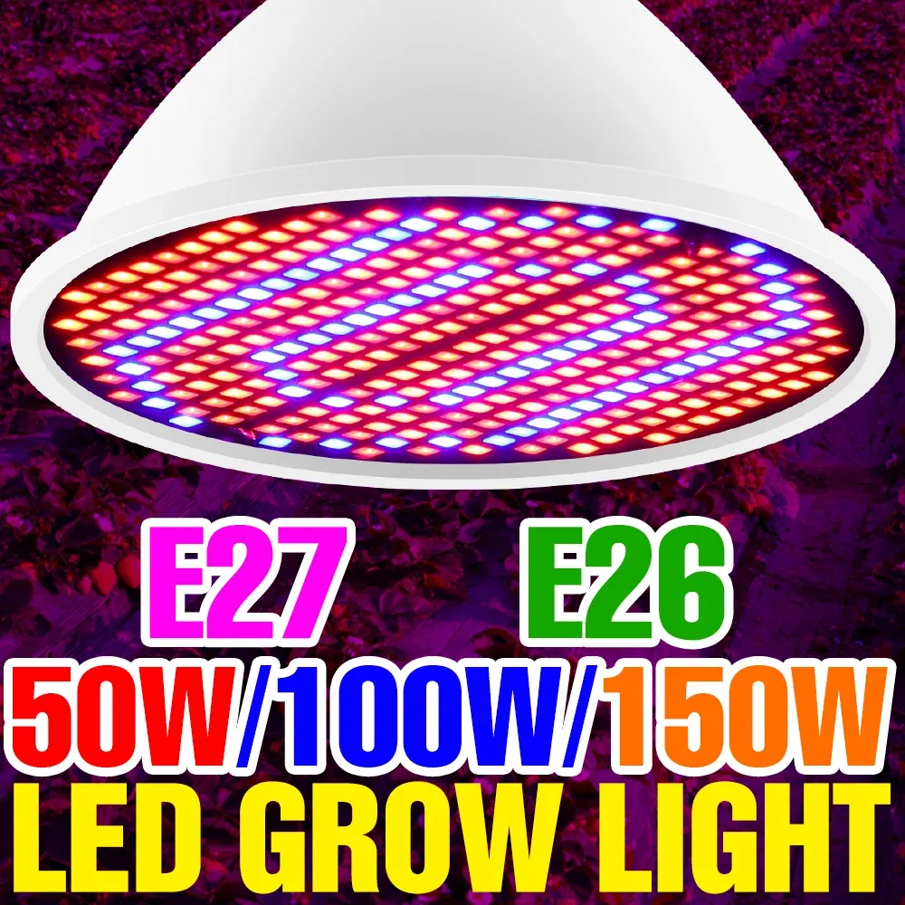 Full Spectrum LED Grow Light Bulb E27 Base 126/200/300 LEDs for Indoor Plants, Hydroponics, Seeds, Flowering - Efficient Heat Dissipation, 20000hr Lifespan thumbnail 1