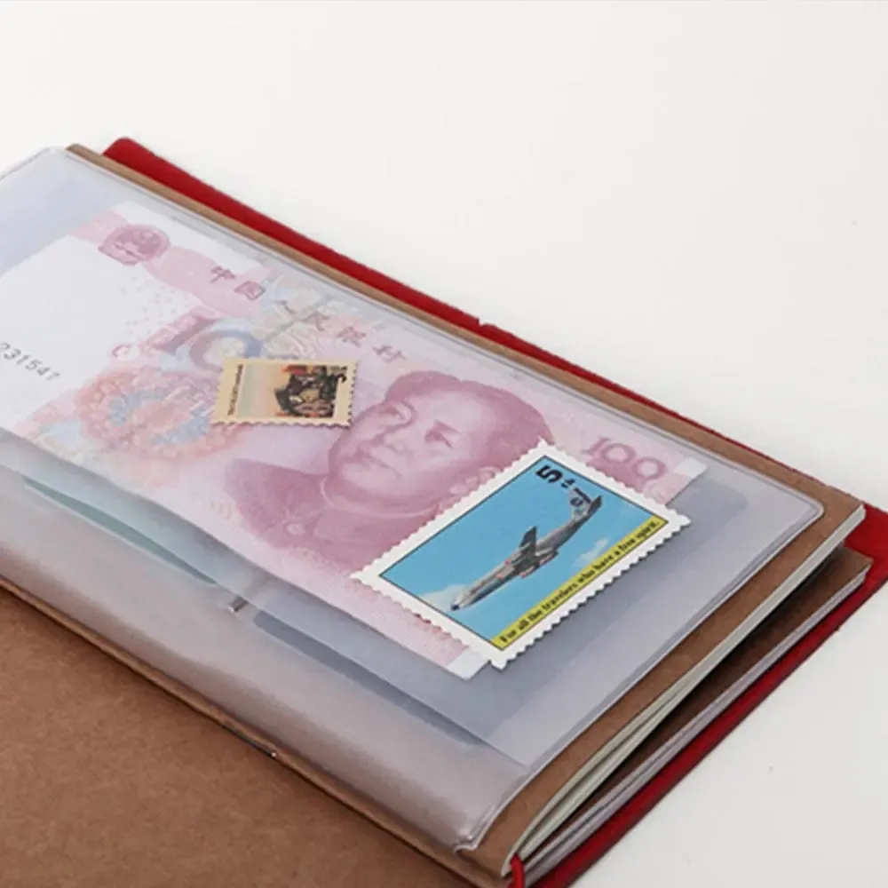 Clear PVC Zipper Pouch for Traveler's Notebooks - Business Card & Document Organizer for Diaries, Planners, and Travel Essentials showcase 4